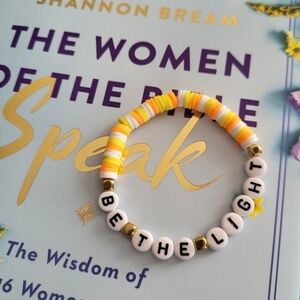 'Be The Light' clay bead bracelet